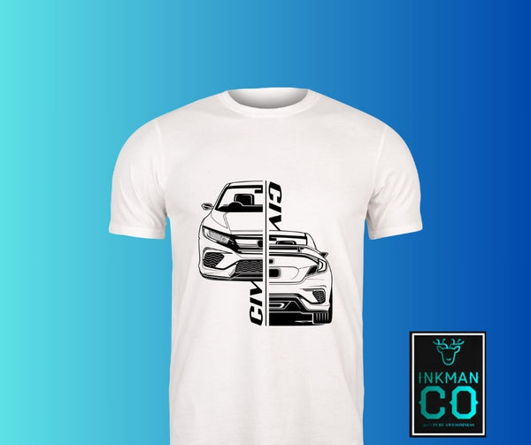 Civic Split Front Graphic T-Shirt